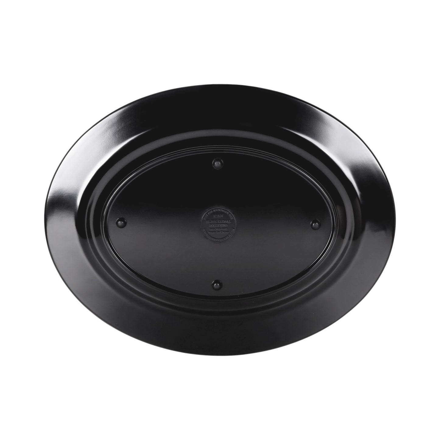 Melamine Wide Rim Oval Platter - Black