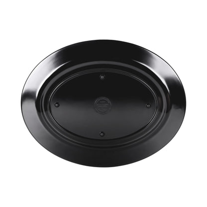 Melamine Wide Rim Oval Platter - Black
