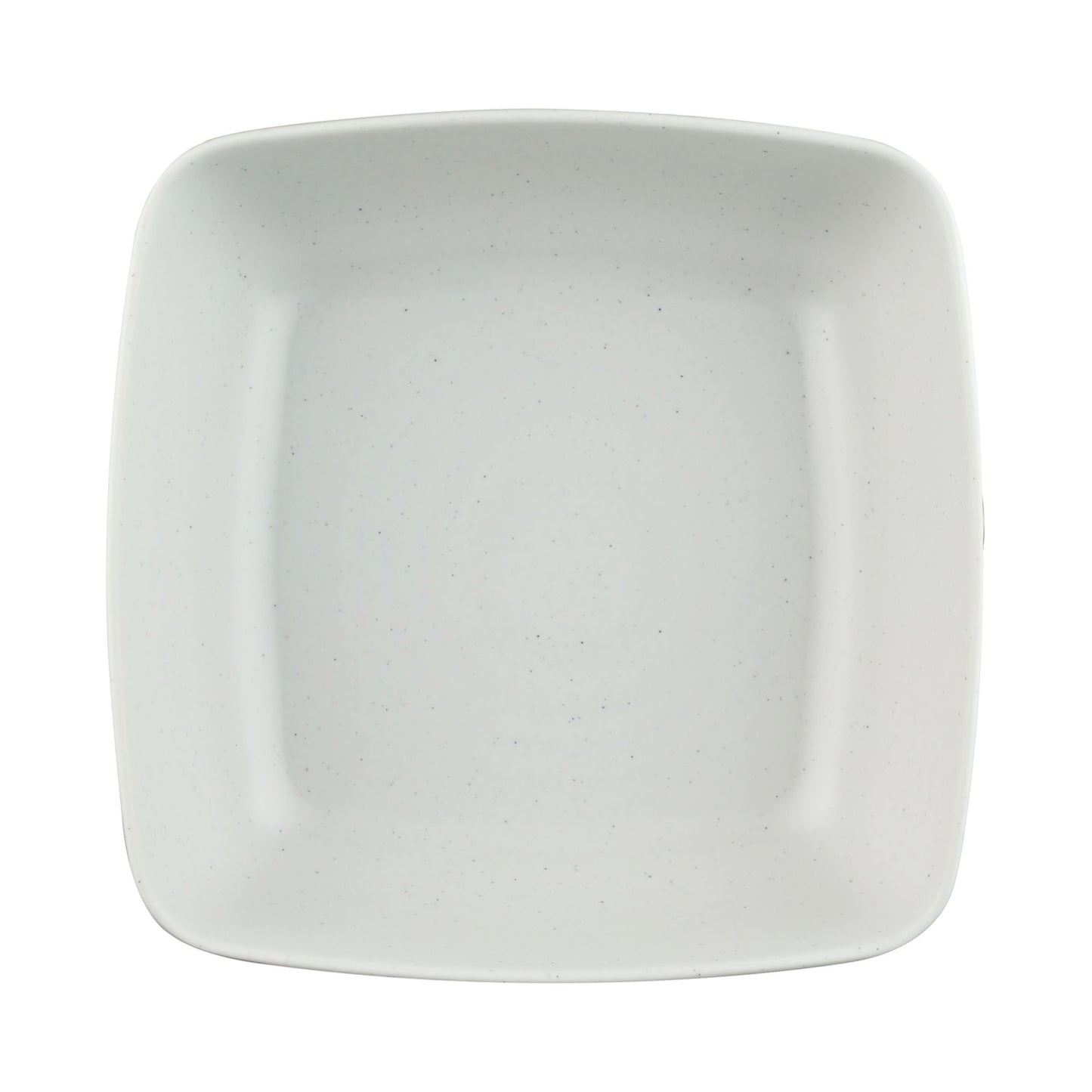 Melamine Square Bowl - White Speckle Inside, Chocolate Outside