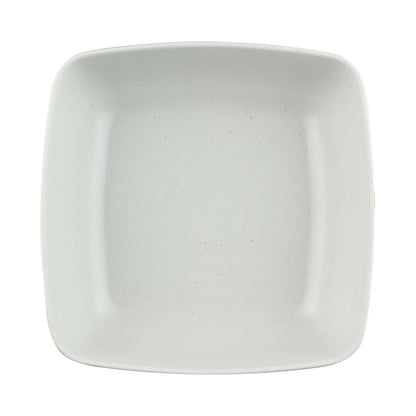 Melamine Square Bowl - White Speckle Inside, Chocolate Outside