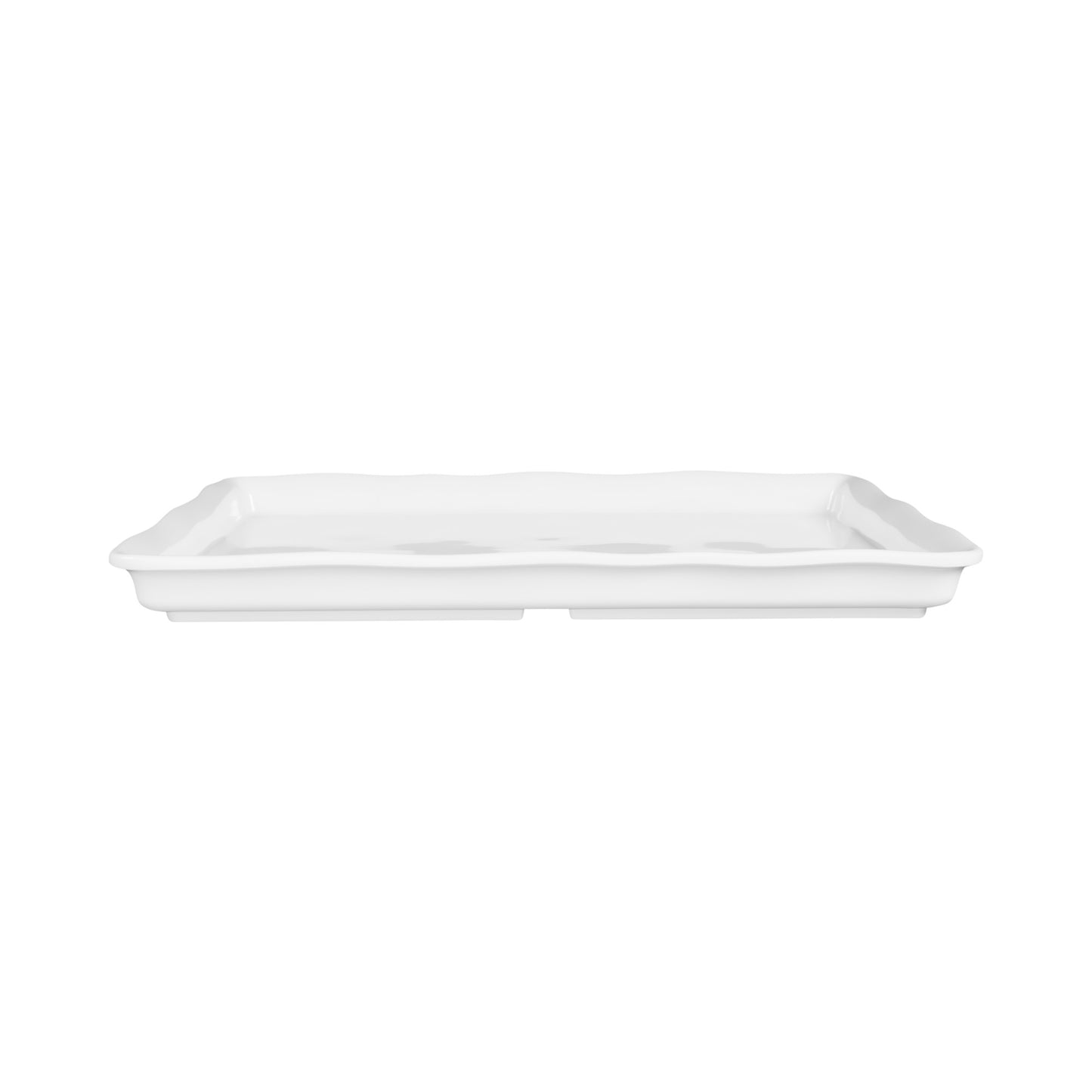 Melamine Rectangular Organic Tray - White