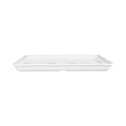 Melamine Rectangular Organic Tray - White