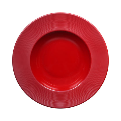 Melamine Round Past/Soup Bowl - Red Glaze
