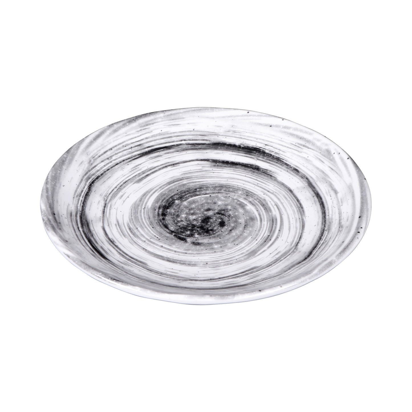 Melamine Round Plate - Black Design