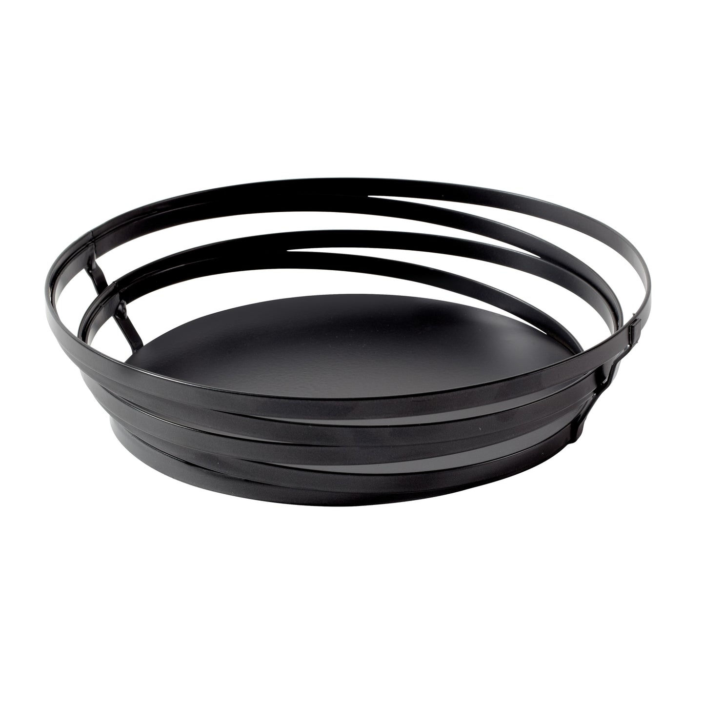 9" Dia., Round Metal Gray Wire Food Serving Basket