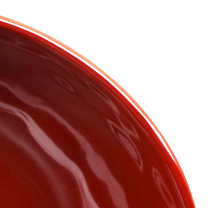 Melamine Irregular Round Bowl - Red Glaze