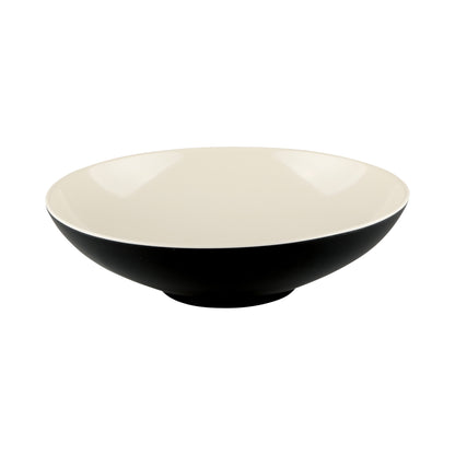 Melamine Round Two Tone Bowl - Ebony Outside, Sand Inside