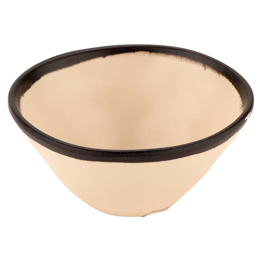 8 oz. Manila, Melamine, Salad/Soup/Side Dish Bowl, (12 oz. rim-full), 5" Top Dia., 2" Deep, G.E.T. Pottery Market Matte (12 Pack)