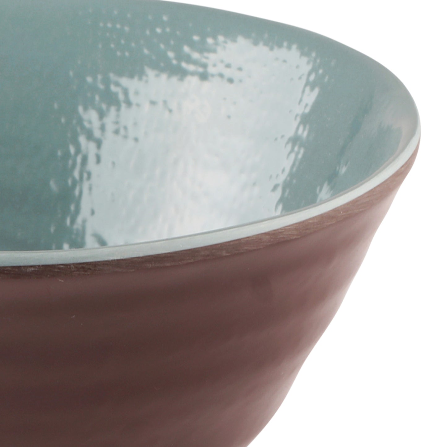 Melamine Bowl - Aubergine Matte Finish Outside/Abyss Gloss Finish Inside