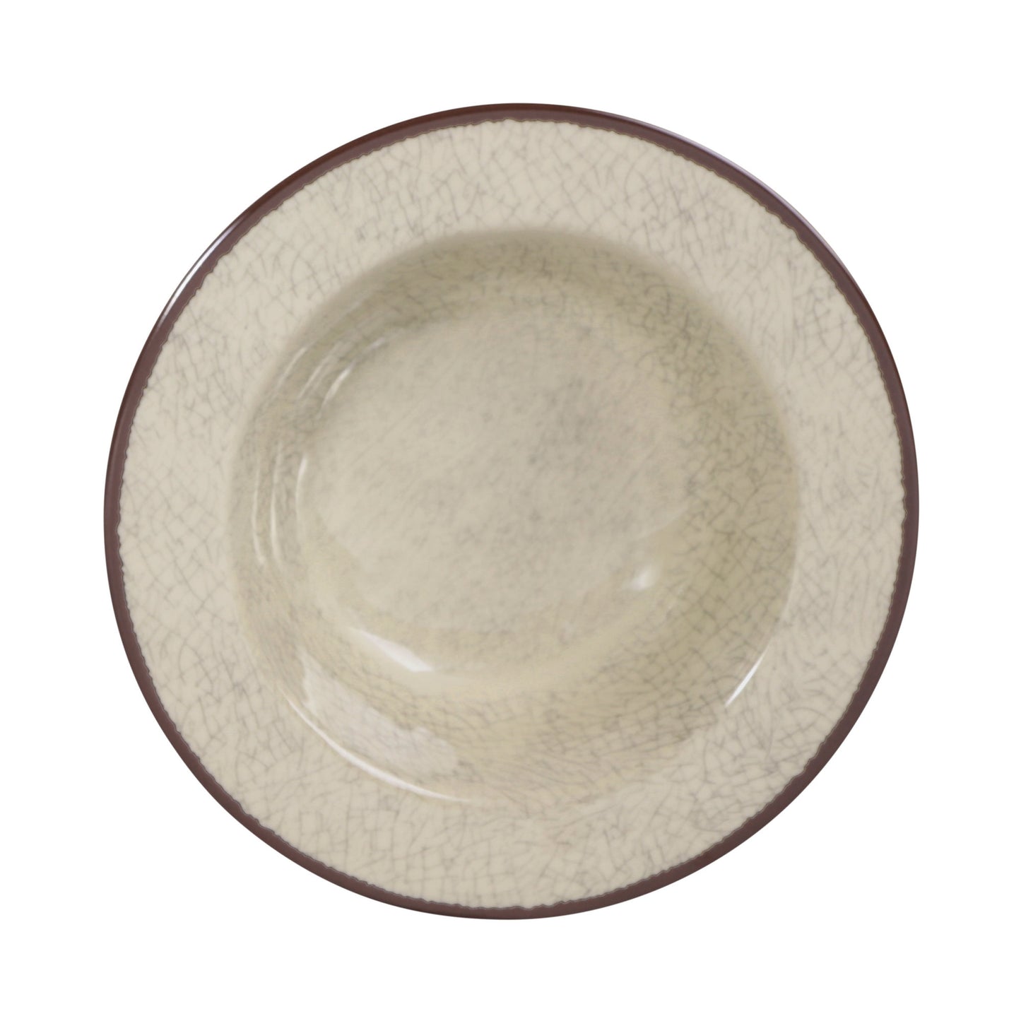 Melamine Round Crackle Bowl - Vanilla