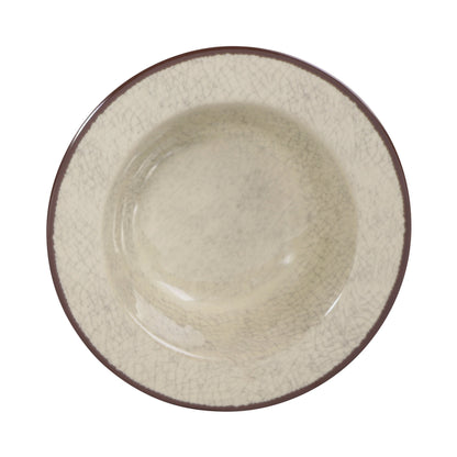 Melamine Round Crackle Bowl - Vanilla