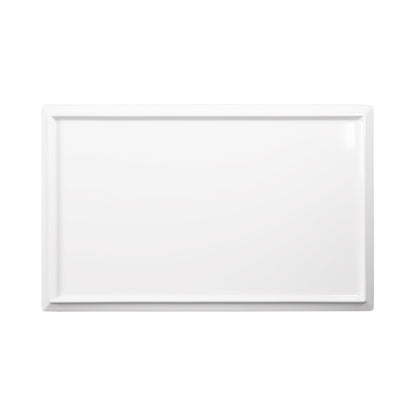 Melamine Rectangular Plate - White w/ Chocolate Decal