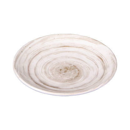 Melamine Round Plate - Taupe Design