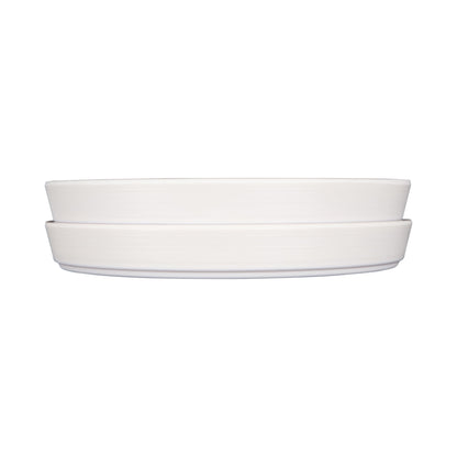 Melamine Round Coupe Plate - Cream Glaze