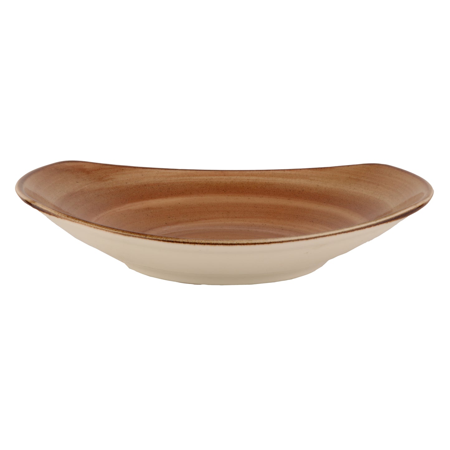 34.3 oz. Brown Porcelain Pasta Bowl, 10 5/8" x 9 3/4", Corona Artisan Brown (Stocked) (12 Pack)