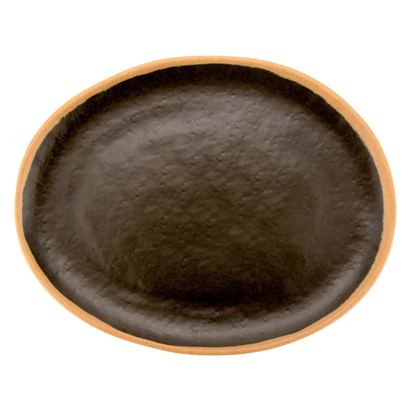11.75" x 9.25" Brown, Melamine, Oval Dinner Platter, G.E.T. Pottery Market Glazed (12 Pack)