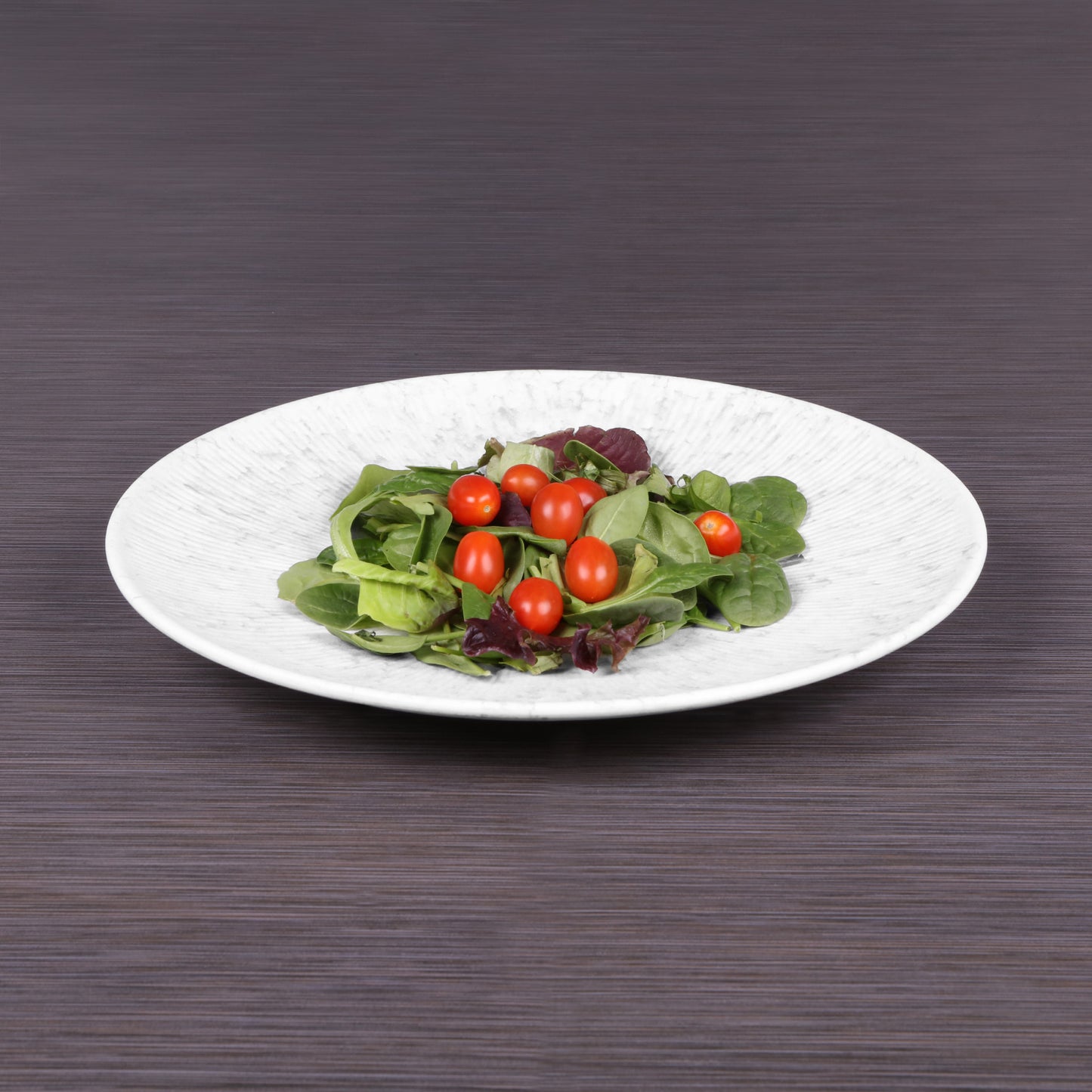 Melamine Round Plate - Gray Marble