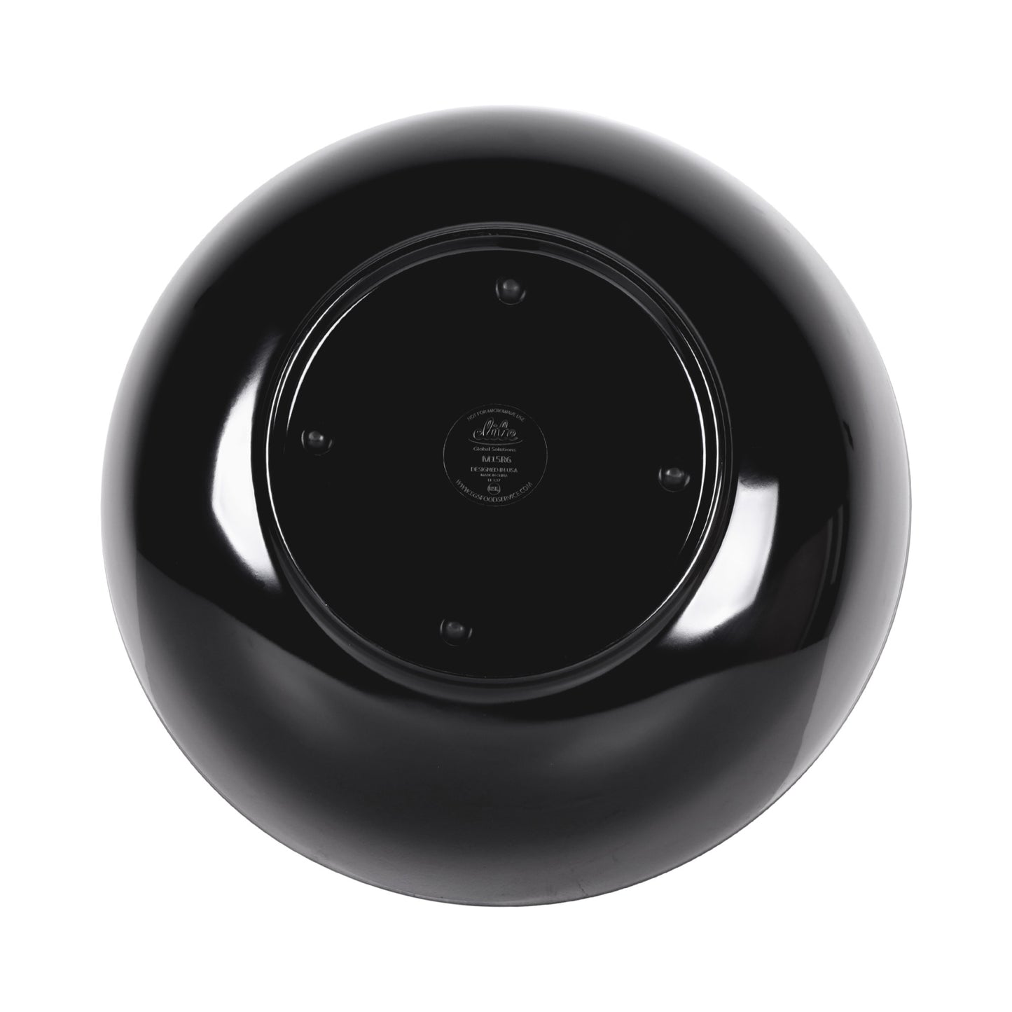 Melamine Large Round Bowl - Black