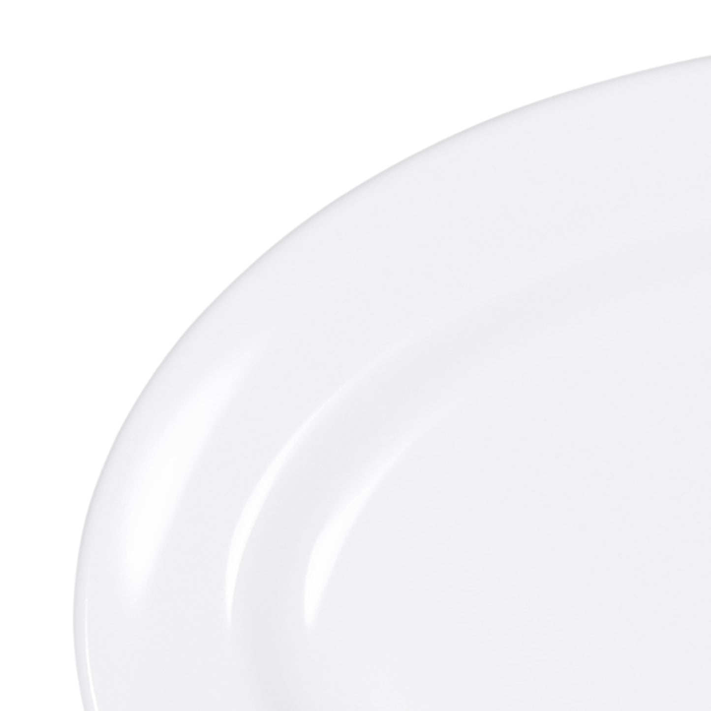 Melamine Oval Rim Platter - White