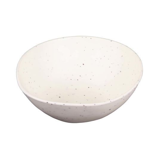 Melamine Round Bowl - Eggshell w/ Speckle