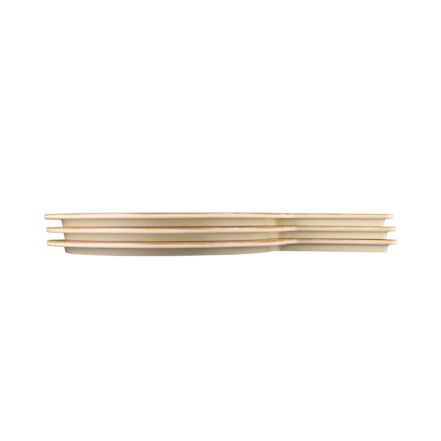 Melamine Round Serving Board - Bamboo