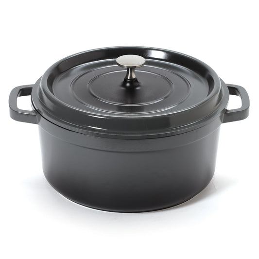 4.5 qt. (5 qt. rim-full), 9.5" Induction Ready Round Dutch Oven w/ Lid, 4.25" deep (Clear Coat)