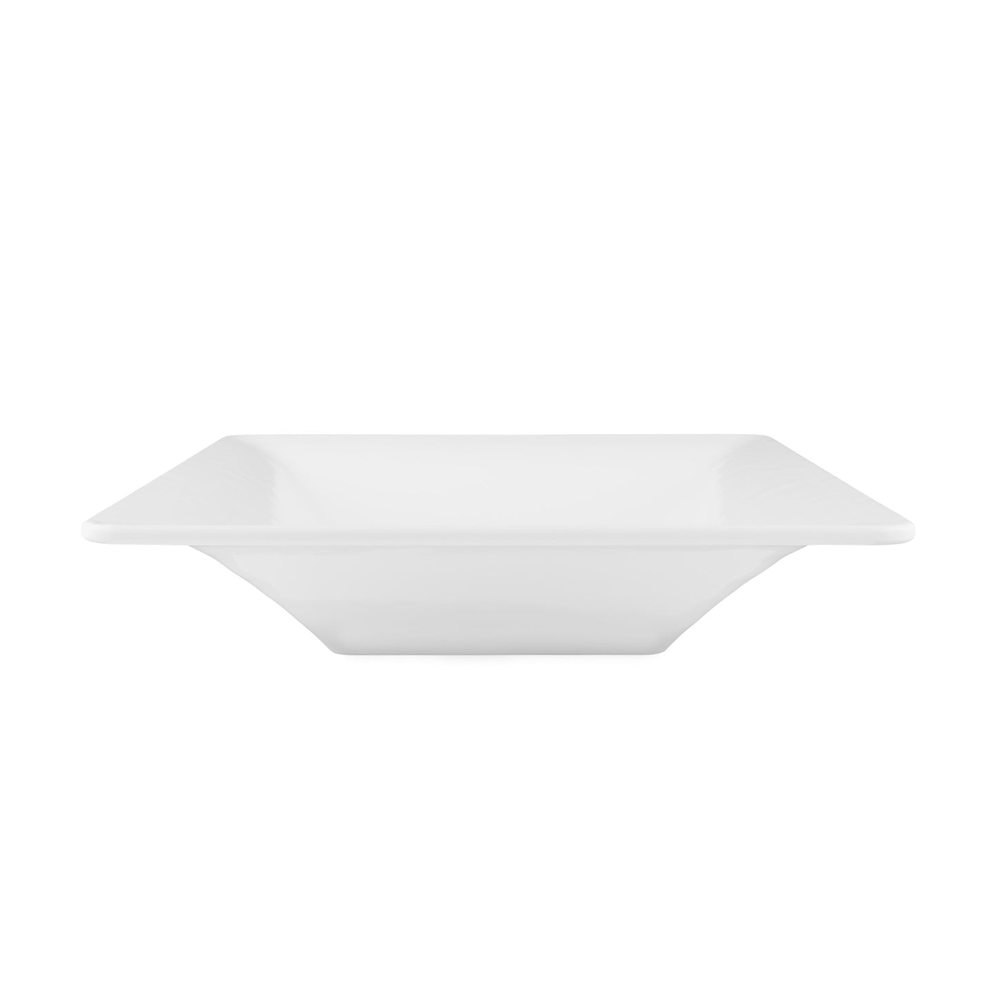 Melamine Square Pebble Bowl - White