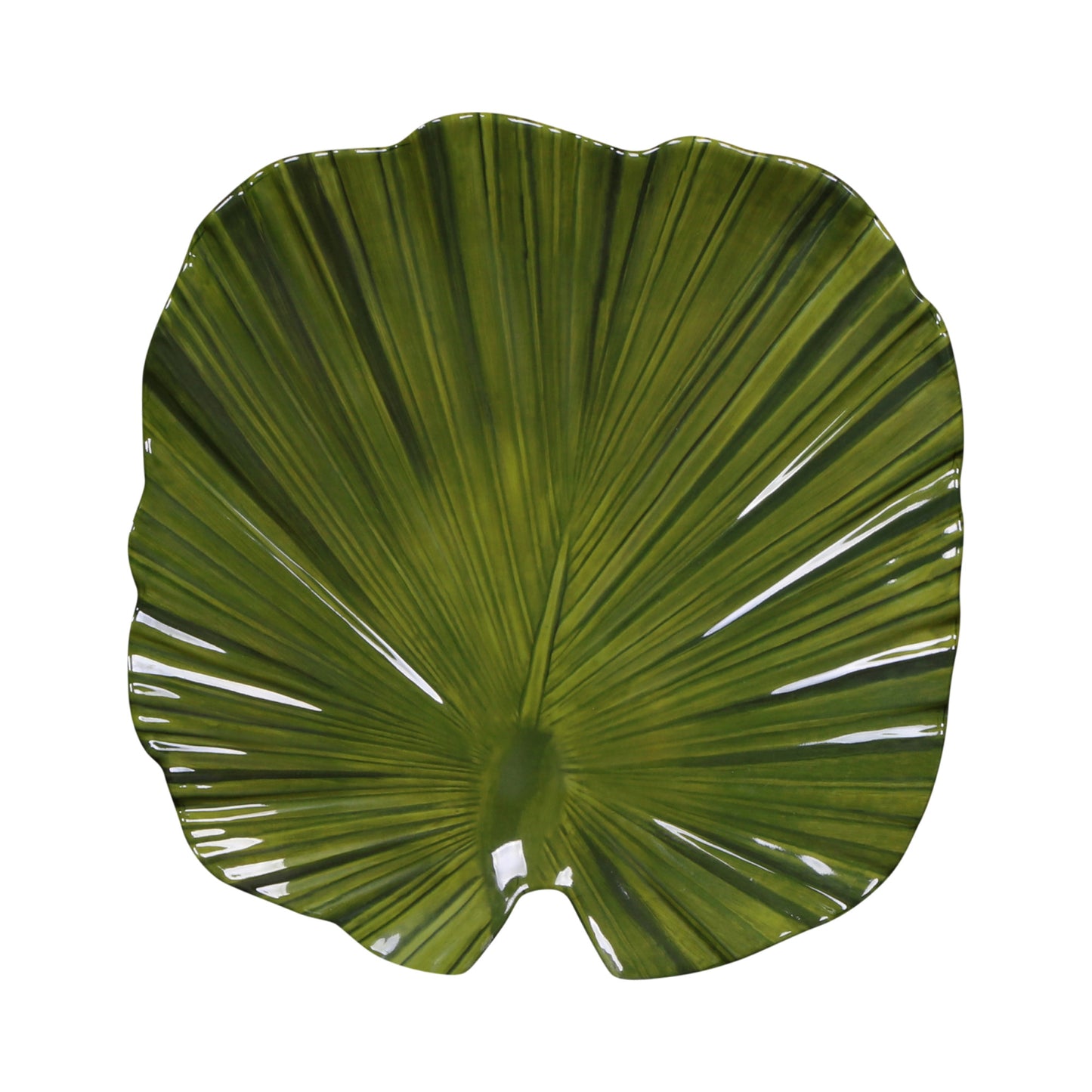 Melamine Small Palm Leaf Plate - Design Green