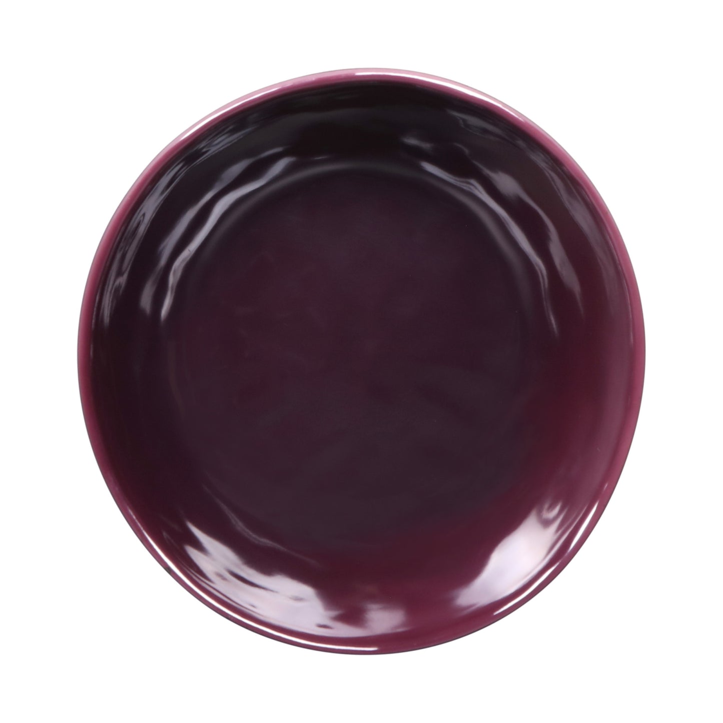 Melamine Irregular Round Bowl - Purple Glaze