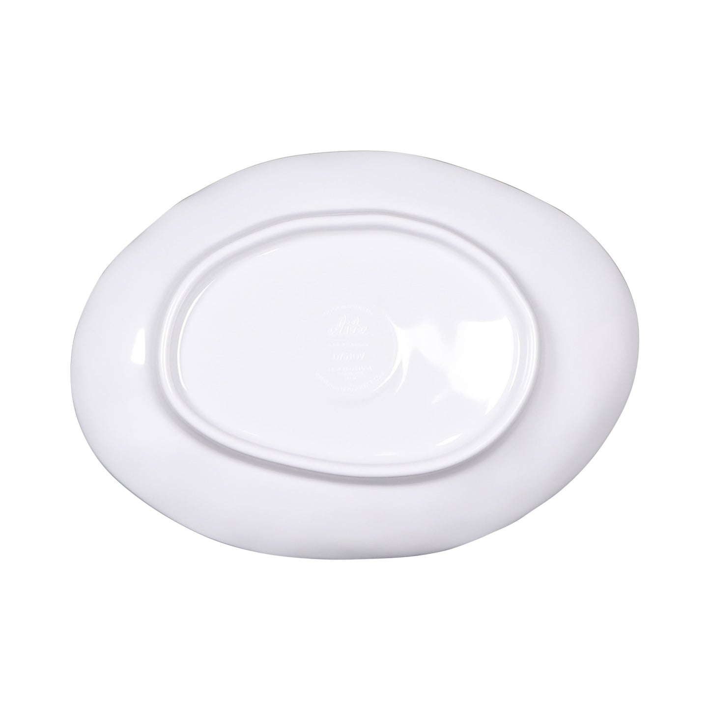 Melamine Deep Oval Plate - Black Design
