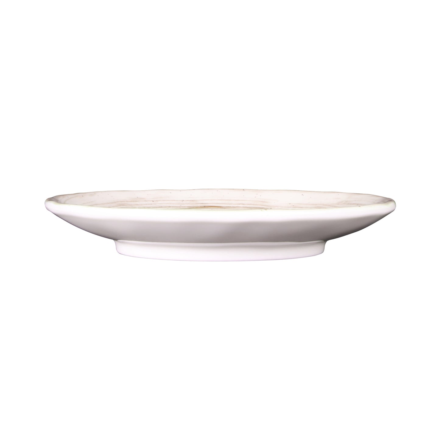Melamine Round Plate - Taupe Design