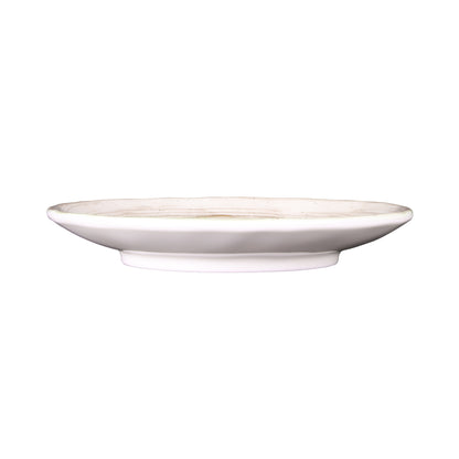 Melamine Round Plate - Taupe Design