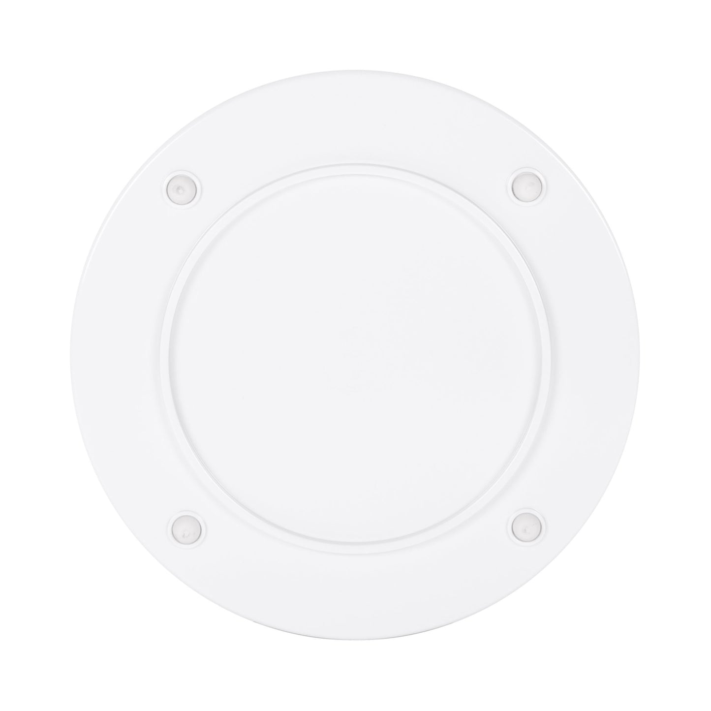 Melamine Round Flat Plate - White