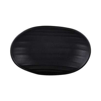 Melamine Deep Oval Plate - Black