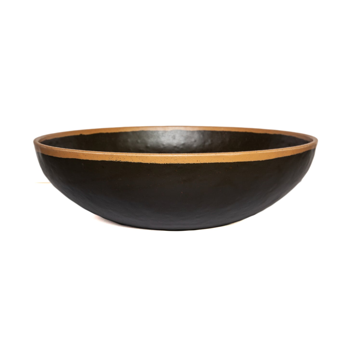 4 qt. Brown, Melamine, Large Display Bowl, (4.56 qt. rim-full), 12.25" Top Dia., 3.25" Deep, G.E.T. Pottery Market Glazed