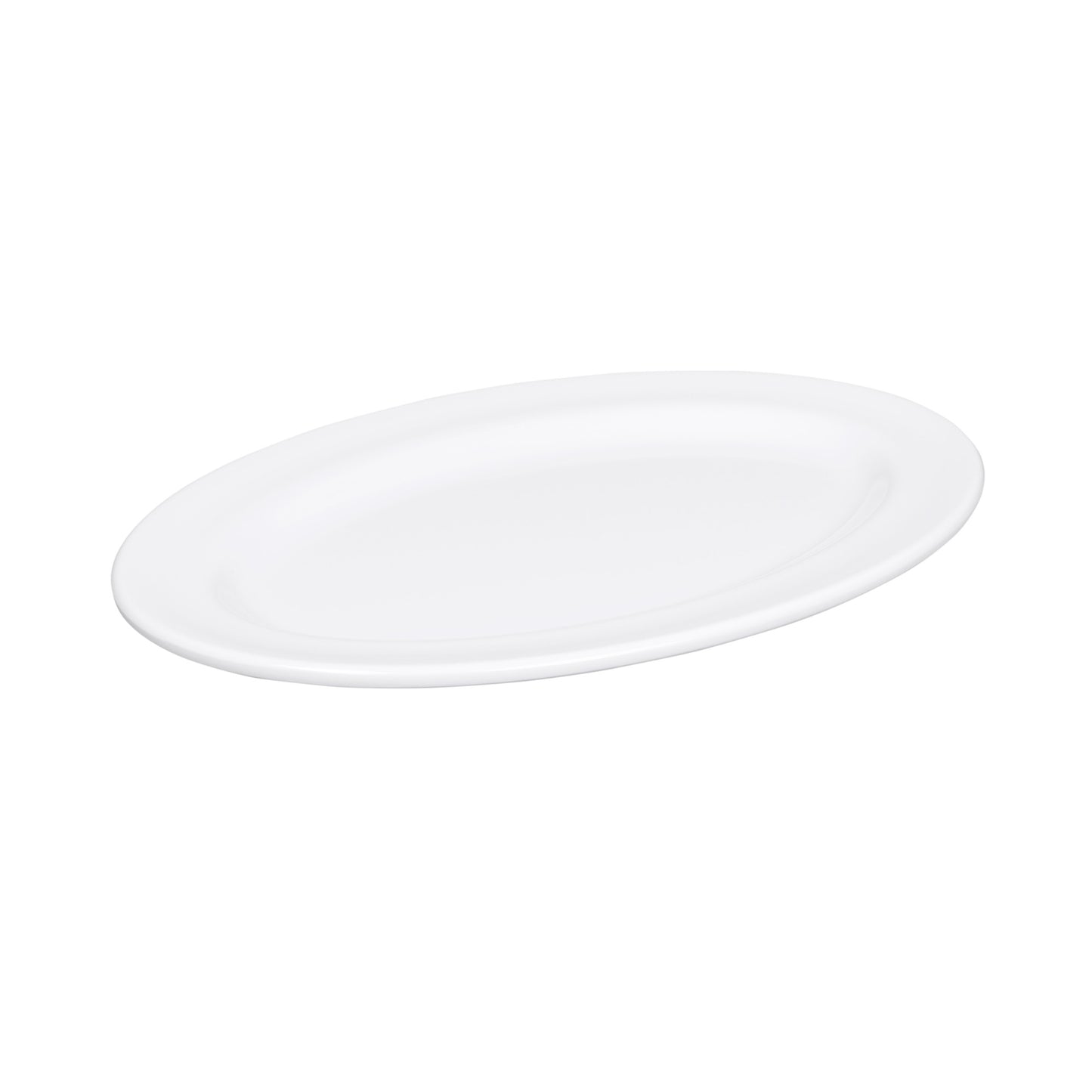 Melamine Oval Rim Platter - White