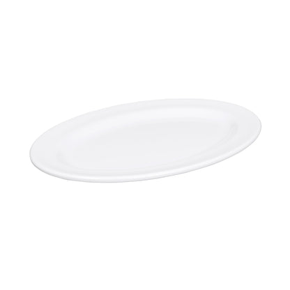 Melamine Oval Rim Platter - White