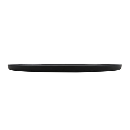 20" x 16" Melamine Oval Platter, Glossy Gray inside/ Black Matte outside, GET. Roca.