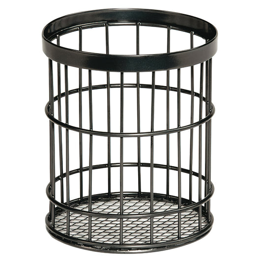 4.5" Dia. Round Wire Basket, 5.5" tall (detachable hook available, see WB-HOOK, sold separately)