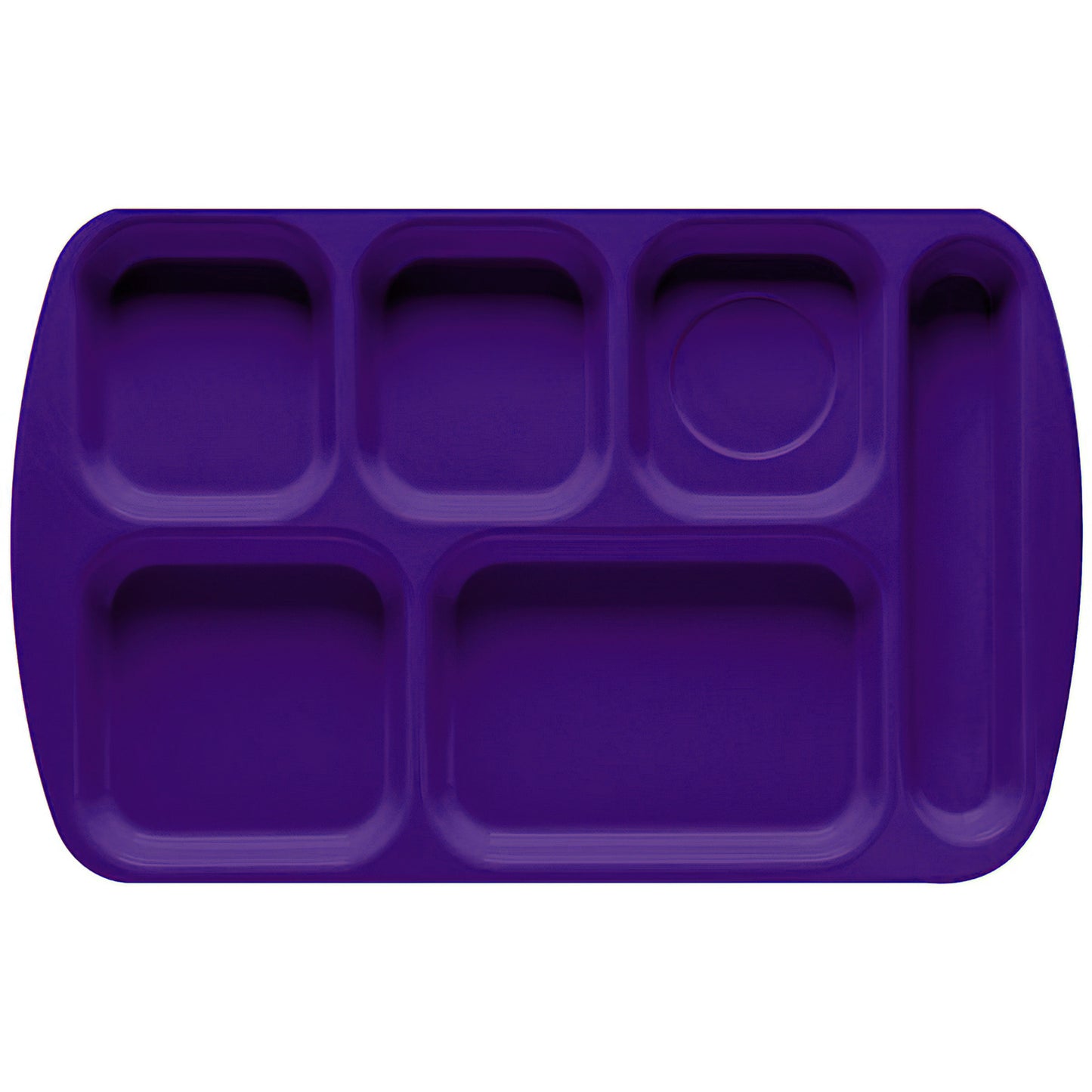 15.5" x 9.875" Right Handed 6-Compartment Tray, 0.875" Tall (12 Pack)
