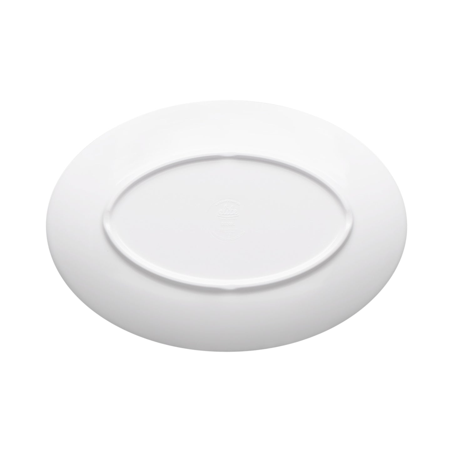 Melamine Oval Plate - White w/ Black Trim
