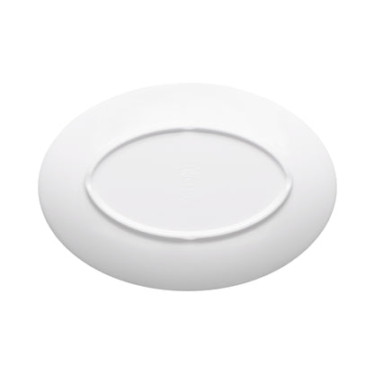 Melamine Oval Plate - White w/ Black Trim