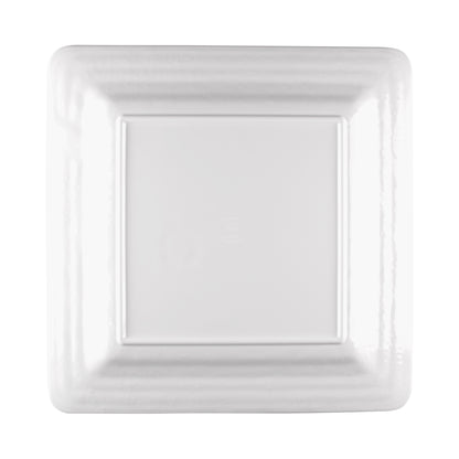Melamine Square Pebble Plate - White