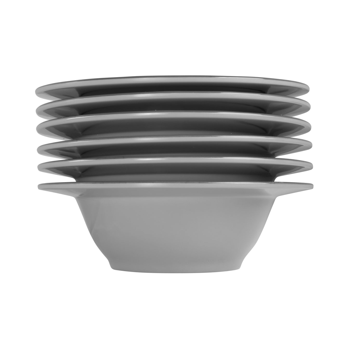 Melamine Round Crackle Bowl - Gray