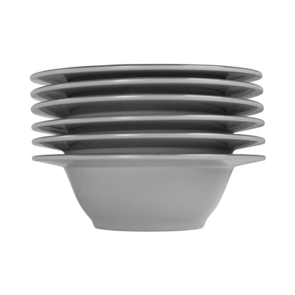 Melamine Round Crackle Bowl - Gray