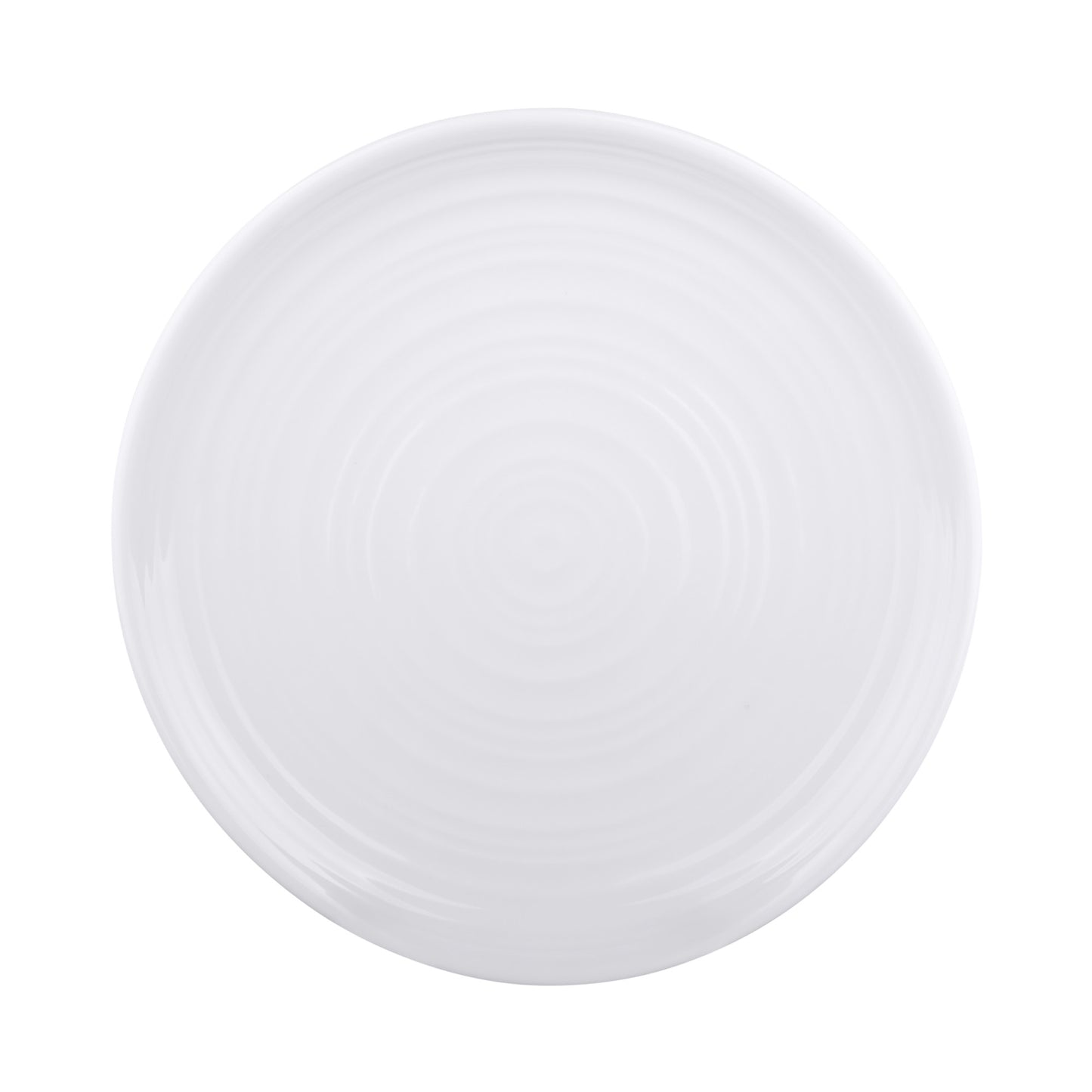 Melamine Round Swirl Plate - White