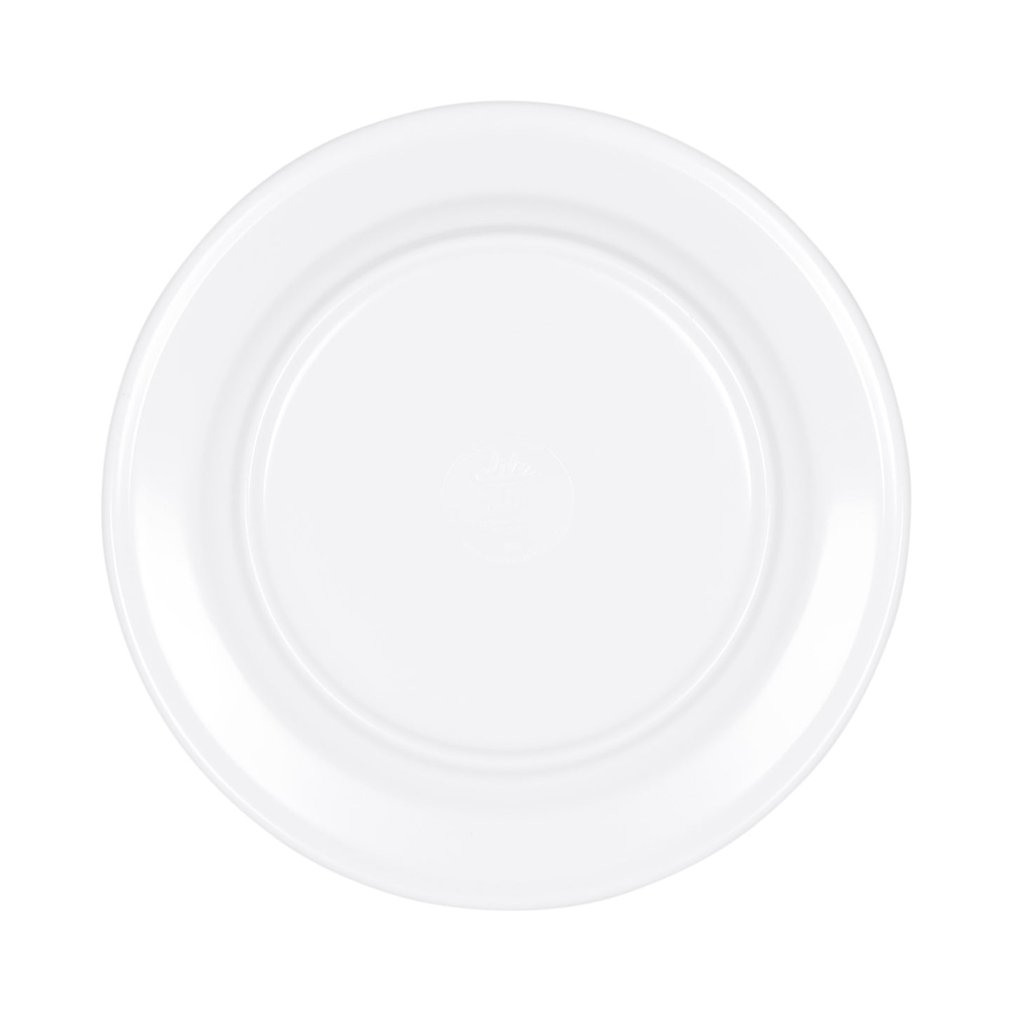 Melamine Round Rim Plate - White