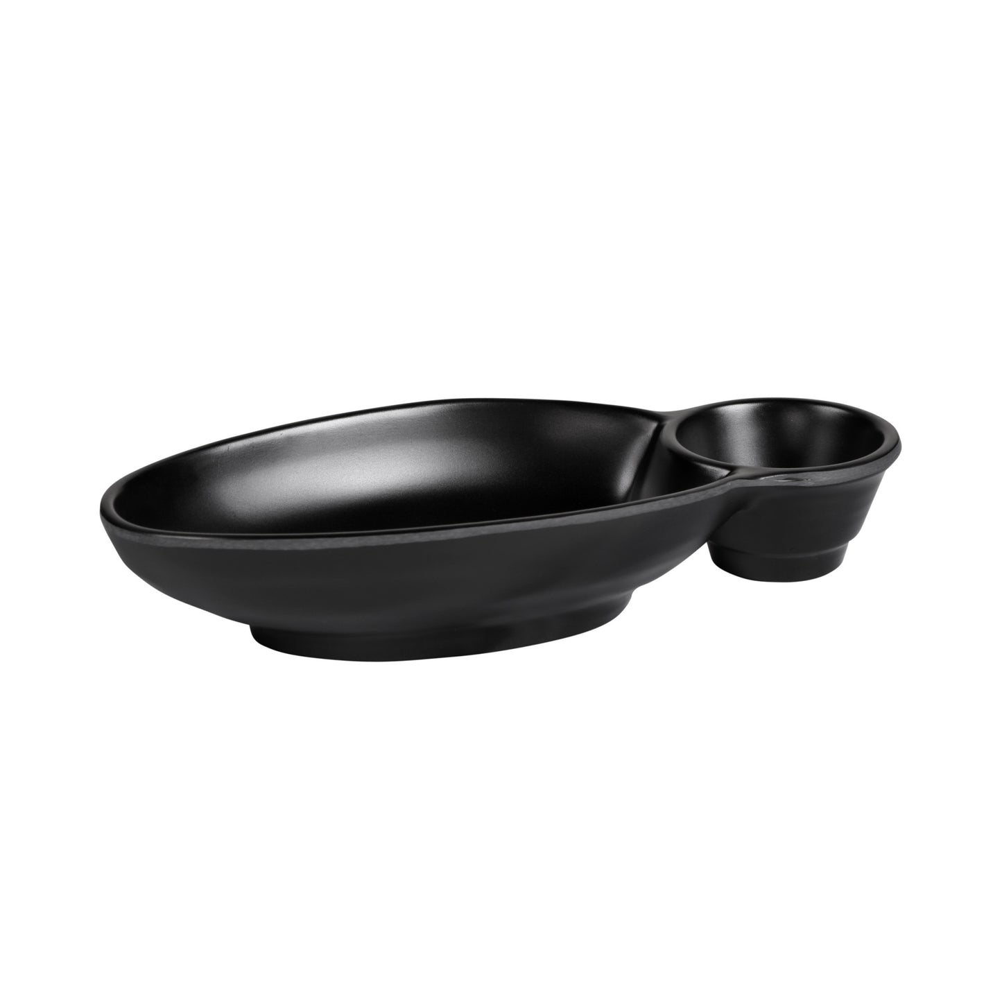 Melamine Two Compartment Tray - Black