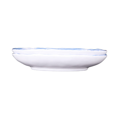 Melamine Deep Oval Plate - Navy Design