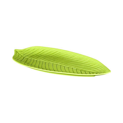 Melamine Large Leaf Platter - Design Green